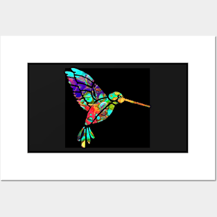 "Artsy Hummingbird" Posters and Art